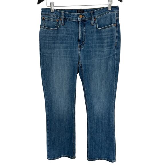J. CREW Mid-Rise Flare Crop Denim Jeans Size 29 - Picture 1 of 8